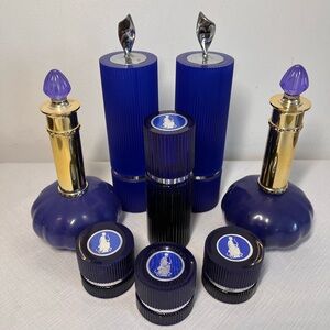 Vintage Avon Cobalt blue Bottle Collection. Stunning